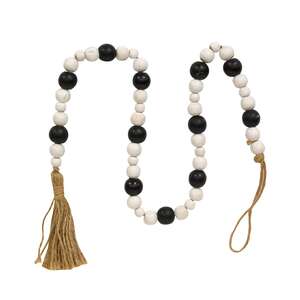 Gray & White Wooden Bead Garland, 32.5" 60417;