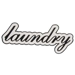 Laundry Black & White Metal Sign 65302;