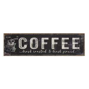 Coffee Black Distressed Metal Sign 65314;