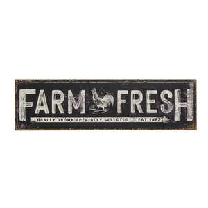 Farm Fresh Black Distressed Metal Sign 65315;