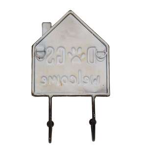 Dogs Welcome House Metal Wall Hook 65321;