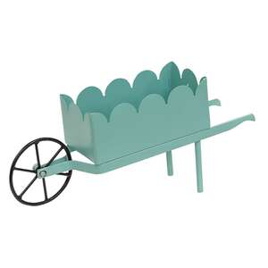 Blue Scalloped Metal Wheelbarrow 70133;