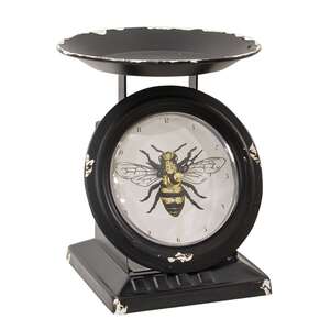 Vintage Bee Black Old Town Scale Clock 75048;