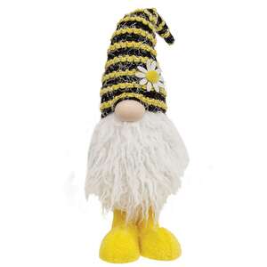 Fuzzy Bee Striped Standing Gnome ADCSP3003;