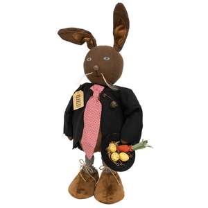 Charles Easter Egg Top Hat Standing Bunny Doll