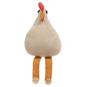 Stuffed Cream Floral Dangle Leg Country Chicken