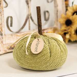 Stuffed Green Harvest Sweater Pumpkin, 5.5"H CW4042;