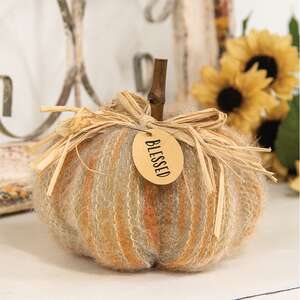 Stuffed Harvest Colors Blessed Sweater Pumpkin, 5"H CW4079;
