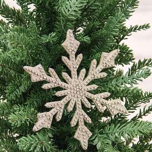 Diamond Platinum Snowflake Ornament, 8" QE152543;