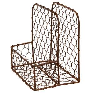 Rusty Galvanized Wire Napkin Holder