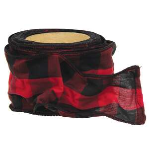 Wired Black & Red Buffalo Check Ribbon, 3" x 9 Yds 14920;