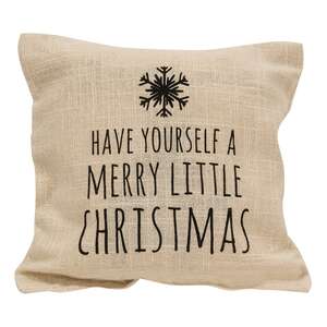 Merry Little Christmas Natural Pillow 15551;