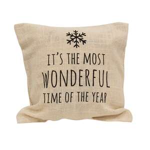 It's The Most Wonderful Time Natural Pillow 15552;