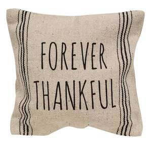 Forever Thankful Striped Natural Pillow 15554;