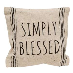 Simply Blessed Striped Natural Pillow 15557;