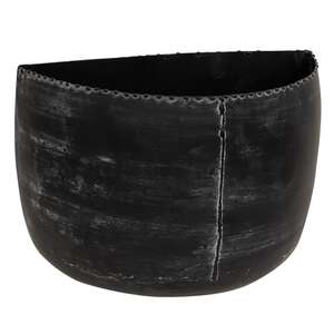 Distressed Black Metal Wall Bucket, 2/Set 15580AB;