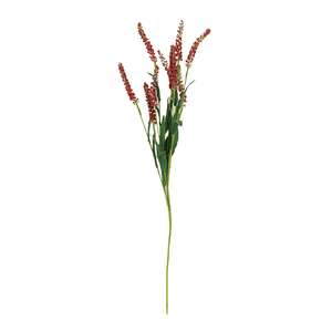 Icker Flower & Leaves Spray, Red 18306;