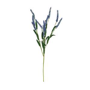 Icker Flower & Leaves Spray, Blue 18308;