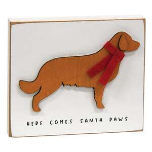 Here Comes Santa Paws Dog Block 36603;