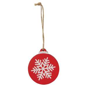 Sparkle Reindeer, Candy Canes, or Snowflake Wooden Bulb Ornament, 3 Asstd. 37153;