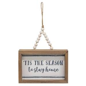 Tis the Season Frame w/Beaded Hanger, 2 Asstd. 37184;