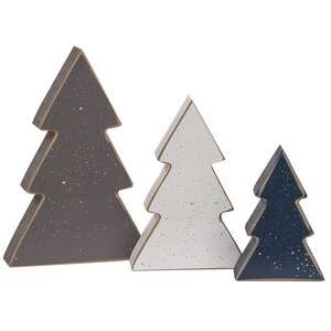 Chunky Snowy Christmas Tree Sitters, 3/Set 37187;