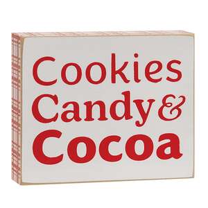Cookies Candy & Cocoa Box Sign 37234;