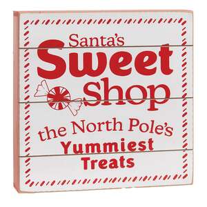Santa's Sweet Shop Pallet Box Sign 37235;
