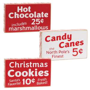 Candy Canes, Hot Chocolate or Cookies Block, 3 Asstd. 37237;
