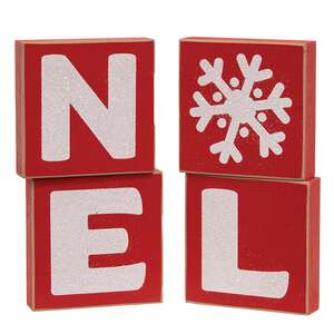 Sparkle NOEL Word Blocks, 4/Set 37238;