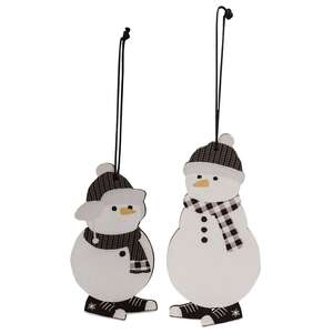 Black & White Sneaker Snowman Ornaments, 2/Set 37247;
