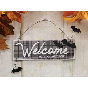 We're All Batty Here Sign Ornament