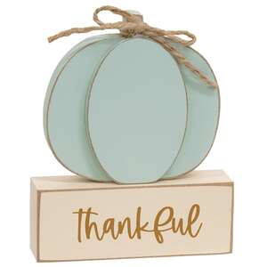 Thankful, Family, Blessed Pumpkin on Base, 3 Asstd.