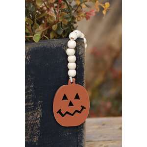 Beaded Jack O Lantern Ornament - 7.5"