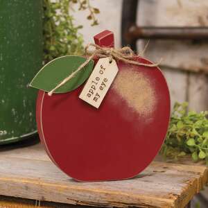 Apple of My Eye Wooden Apple Sitter