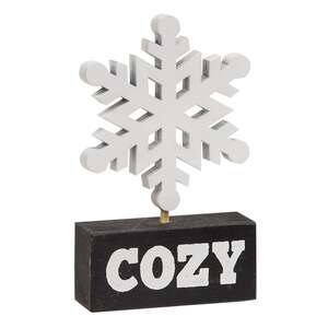 Wooden Snowflake on "Cozy" Base 37322;