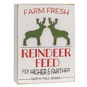 Farm Fresh Reindeer Feed Box Sign 37356;