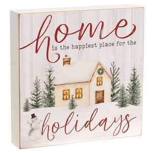 Happiest Place For the Holidays Box Sign, 2 Asstd.