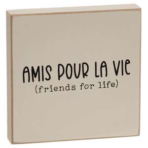 Say It In French Square Block, 2 Asstd.