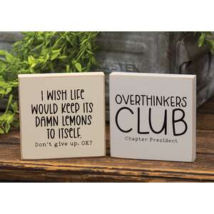 Overthinkers Club Square Block, 2 Asstd.