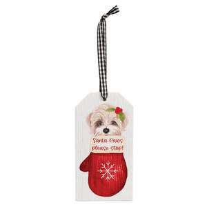 Merry Woofmas Tag Ornament, 4 Asstd.;