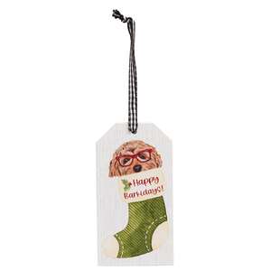 Merry Woofmas Tag Ornament, 4 Asstd.;