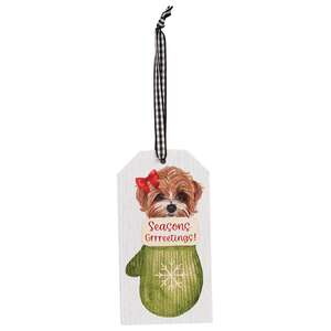 Merry Woofmas Tag Ornament, 4 Asstd.;