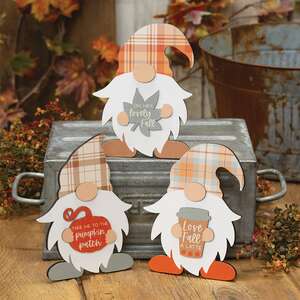 Fall Love Easel Gnome, 3 Asstd.