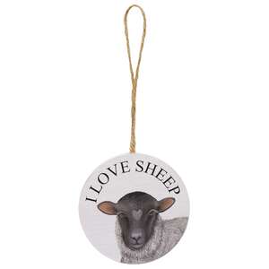 I Love Farm Animal Round Ornament, 4 Asstd.