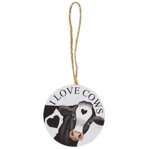 I Love Farm Animal Round Ornament, 4 Asstd.