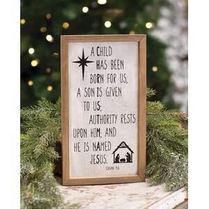 A Child Is Born Nativity Frame
