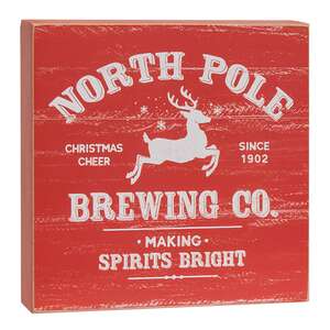 Vintage Christmas Box Sign - 8" Sq. - 3 Asstd.