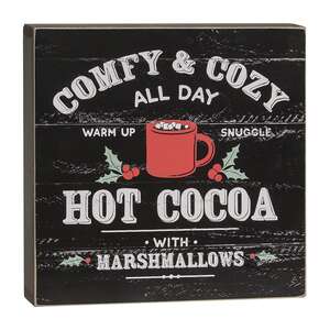 Vintage Christmas Box Sign - 8" Sq. - 3 Asstd.