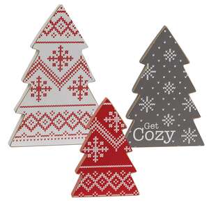 Get Cozy Sweater Christmas Tree Sitters, 3/Set 37461;